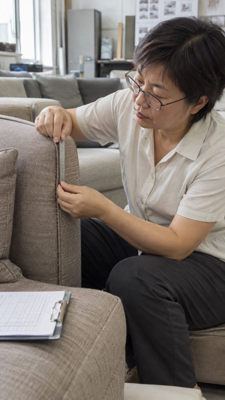Checking sofa seams