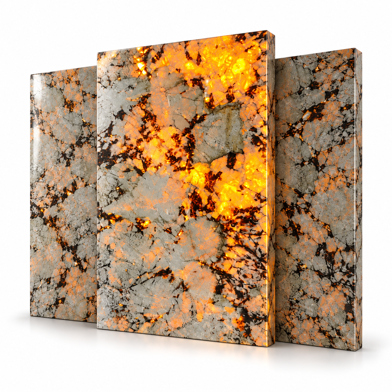 Backlit Marble on white